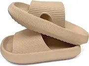 Ohiatn Cloud Slippers for Women and Men, Comfort Pillow Slippers Thick Sole House Slides Sandals Lightweight Cloud Slides Quick Drying Shower Shoes Soft Pillow Slides for Indoor Outdoor Shower