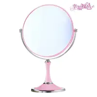 在飛比找momo購物網優惠-【幸福揚邑】8吋超大歐式時尚梳妝美容化妝放大雙面桌鏡(圓鏡-