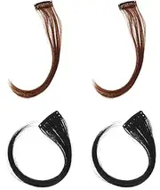 SHERCHPRY 4pcs Natural Women Bang Wigs Stylish Clip Fringe Hair Extensions for Daily Wear Elegant Side Bang Patches Lightweight Comfortable for Parties and Special Occasions