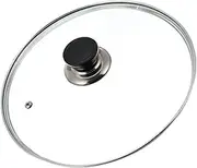 Mikinona Saucepan Lids Tempered Lid for Pot Cover 30cm Diameter Heatproof and Non-slip Glass Lid Flat Knob for Easy Inversion