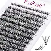 Cluster Lashes D Curl Lash Clusters Lash Extension Clusters Individual Lashes Soft DIY Eyelash Extensions Mixed Tray Eyelash Clusters Natural Look (40D-0.07D, 8-16mm)