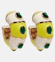 [Jacquemus] Jacquemus Rayures embellished hoop earrings One Size gold