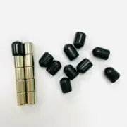 10X Neo Push Pin Magnets with Reusable BLACK Caps | Fridge Whiteboard Hold Memo