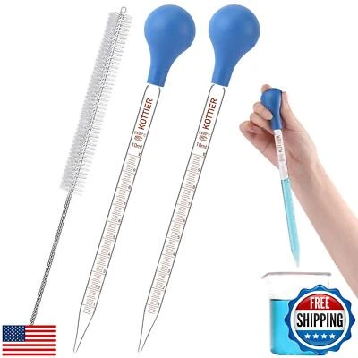 MRXBN 10ml Glass Pipettes Dropper, Lab Graduated Dropper for Liquid Essential