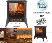 Chimenea Eléctrica Independiente De 14 Pulgadas Y 1400 W Con Apagado Automático
