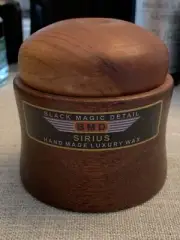 Black Magic Detail Sirius Show wax car wax Custom Wooden Pot!! W Free Extra!
