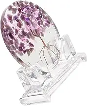 HAMPPLIES Epoxy Resin Crystal Tree Ornament with Natural Stones Desktop Decoration for Home Office Unique Design for Living and Bedroom Decor Present Idea