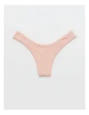[Aerie] Superchill Modal Rib Thong Underwear in Pink