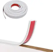 U-Shape Edge Banding - 5M Flexible Peel and Stick, Self Adhesive Trim for Furniture Restoration, Table, Cabinet (18mm, White)