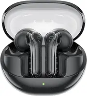 Wireless Earbuds, SoundPEATS Clear Pods Bluetooth 5.3 Headphones, 13mm Drives for Stereo Sound Earphones with 40H Playtime, Dual Mic with ENC for Clear Calls, Game Mode, App Control (Black)
