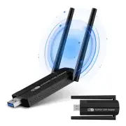 AXE5400 WiFi 6E USB Adapter, USB WiFi Adapter for Desktop PC Laptop Tri-Band ...