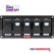 Quickcar 52-866, One Black Ignition Panel W/ Rocker Switches & Lights Performanc