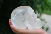 1.88kg Hand Carved Natural Clear Quartz Skull Reiki Crystal Skull Decor gift