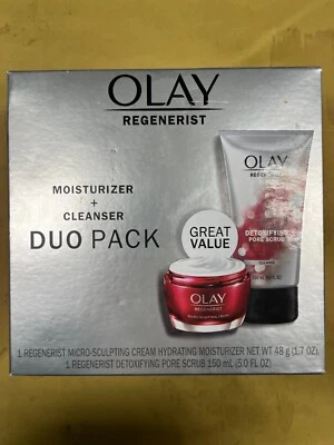 1 New Olay Regenerist Moisturizer + Cleanser Duo Pack