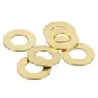 6Pcs Brass Flat Washer, M14 3/16"x1/16"x0.127mm Fenders Washers Assortment