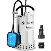FOTING Full 304 Stainless Steel Sump Pump with Float Switch - 1HP 4600GPH Aut...