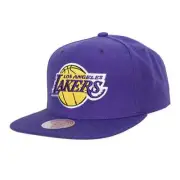 Los Angeles Lakers Hat Snapback Purple NBA Team Ground 2.0 Mitchell & Ness OSFM
