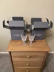Vtg Set 8 AWATERFORD CRYSTAL Kenmare 6-3/4" Water Wine Goblets Glasses IRELAND