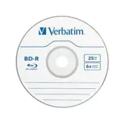 Verbatim Blu-ray Recordable Bd-r 6x Disc - 25gb - 120mm Standard - 25 Pack
