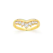 Alora 10ct Gold 1/2 Carat Tw Lab Grown Diamond V Shape Ring