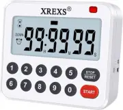 XREXS Digital Kitchen Timer Magnetic Countdown up Cooking Timer Loud Alarm and M