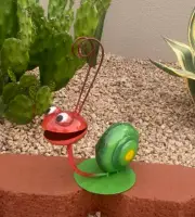 Metal Smiling Snail Yard Art Garden Decor