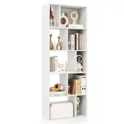 Costway 5-Tier 10 Cubes Bookcase Storage Cabinet Organizer Display Shelf Bookshelf White