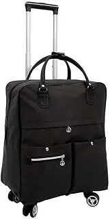 [Hbluefat] Carry On Luggage with Wheels,15.75In Lightweight Luggage Suitcase for Women Men Travel Business（Black）