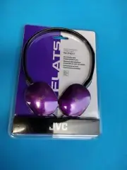 New JVC HA-S160V Flat & Foldable Lightweight On-Ear Stereo Headphones PURPLE