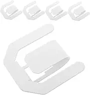 5pcs Slipper Rack Teething Ribbon Bag Decoration Power Tool Hooks Removal Tool Plunger Accessory Belts Button Dashboard Beech Ribbon Hair Dryer Holder Strap White Carbon Steel