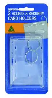 Kevron ID SECURITY ACCESS CARD HOLDER ( Double Pack )
