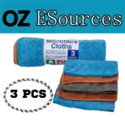 3Pcs X-Tra Kleen Microfibre Cloths 41cm X 30cm Ideal Cleaning Detailing Set