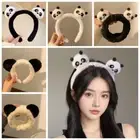 Furry Panda Hair Hoop Cartoon Makeup Headwear Cute Plush Headband Wash Face