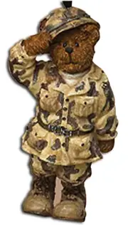 BOYDS BEARSTONE ORNAMENT - MILITARY HEROES - ARMY CAMO
