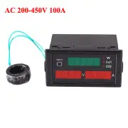 AC 250-450V LCD Digital 100A Volt Power Kwh Amp Panel Meter Ammeter Voltmeter