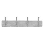 MODE 4 Brushed Nickel Hooks On White Wash Board Hat And Coat Rack