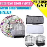 Shell Skirt Mesh Cover Pet Bird Cage Guard Nylon Net Seed Catcher S-L Black AU
