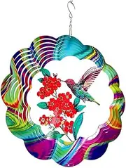 Xunweiad 3D Bird Wind Chimes Spinner Bell Pendant for Room Christmas Decor Garden Decoration Outdoor Hanging Windchimes