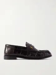 [SAINT LAURENT] SAINT LAURENT - Le Loafer Eel Loafers - Brown - EU 41 EU 41 Brown