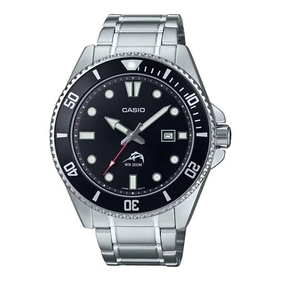 Casio MDV106D-1A1V Men's Duro 200M Stainless Steel Black Dial Analog Dive Watch