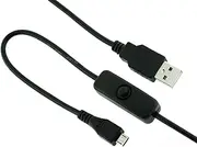 JBtek Raspberry Pi Micro USB Cable with ON/Off Switch - Easy Start/Reboot !