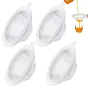 4 Pieces 200 Mesh Filter Food Filter Strainer Sieve Fine Mesh Nylon Mesh Cola...