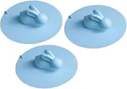 Ergonomic Silicone Sink Plug Set 3pcs Odor-Proof Floor Drain Cover Rabbit Shape for Kitchen Bathroom