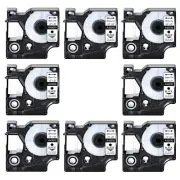 8PK Black on Clear Label Tape 1/2" ×23ft For DYMO LabelManager D1 45010 200 350