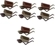 Kisangel 4sets Miniature Cart Mini Garden Trolley Plastic Cart Model Miniature Farm Decorative Mini 2pcs*4
