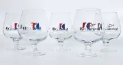 5 Carnival Cruise THE FUN SHIPS Souvenir 16 OZ Snifter Brandy Glasses NEW