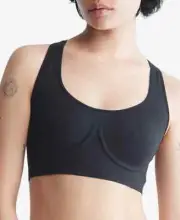 NWT! Calvin Klein Women's Sz S Bonded Flex Unlined Racerback Bralette Bra QF6945