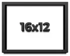 16x12 Shadow Box Frame Black | 2 Inches Deep Real Wood Contemporary Shadowbox Di