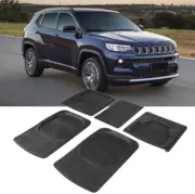 For Jeep Compass 5PCS Full Set Carpets Car Floor Mats XPE Non-Slip All Weather (for: Jeep)