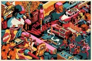 NYCC ’24 Exclusive The Warriors Poster Print by Dave Arcade Mondo Art Nt BNG